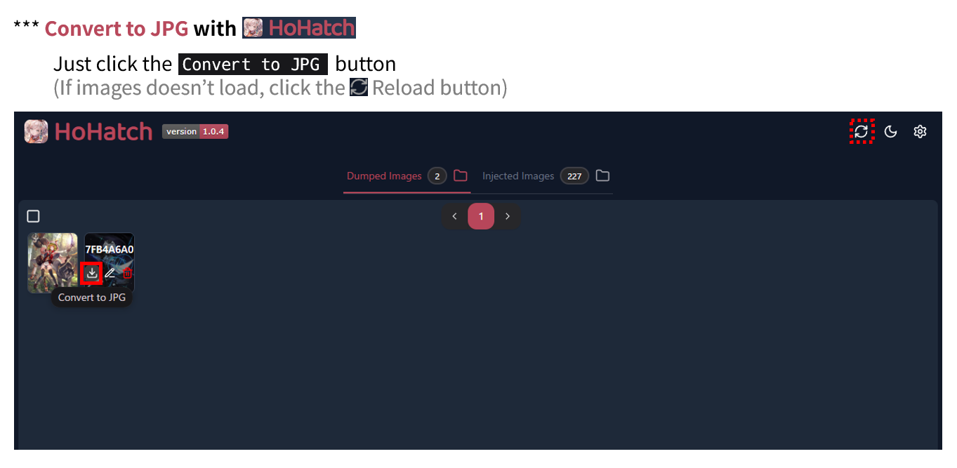 Convert to JPG with HoHatch